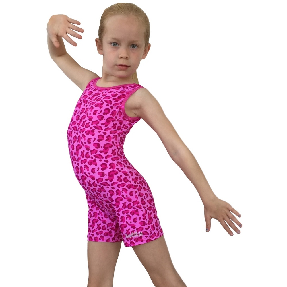 NEW! Smart Stretch Girl Gymnastics Biketard - Rudi